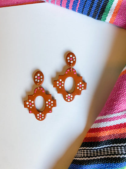 Traditional Mexican Clay Earrings - Aretes de Barro