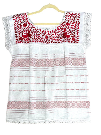 Oaxaca Paloma White Blouse - Blusa Blanca Oaxaca