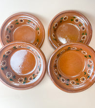 Load image into Gallery viewer, Michoacan Mexican Clay Bowl Set of 4 Traditional Clay Bowls Plato Pozolero De Barro Lead Free
