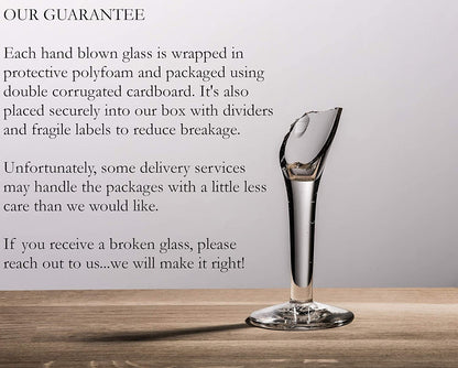 Hand Blown Mexican Drinking Glasses – Set of 6 Tumbler Glasses with an Aqua Spiral Design (10 oz each)