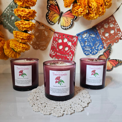 Flor De Tereciopelo - Dia De Muertos Handcrafted Candle