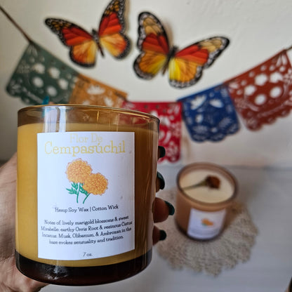 Flor De Cempasúchil - Dia De Meurtos Handcrafted Candle