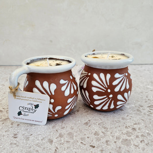 Talavera Brown & White Tazita