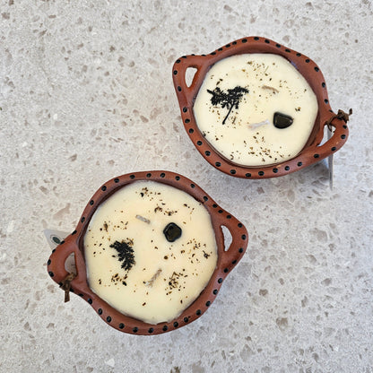 Mexican Candle Black & Brown Cazuelita Scented Candle