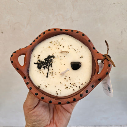 Mexican Candle Black & Brown Cazuelita Scented Candle