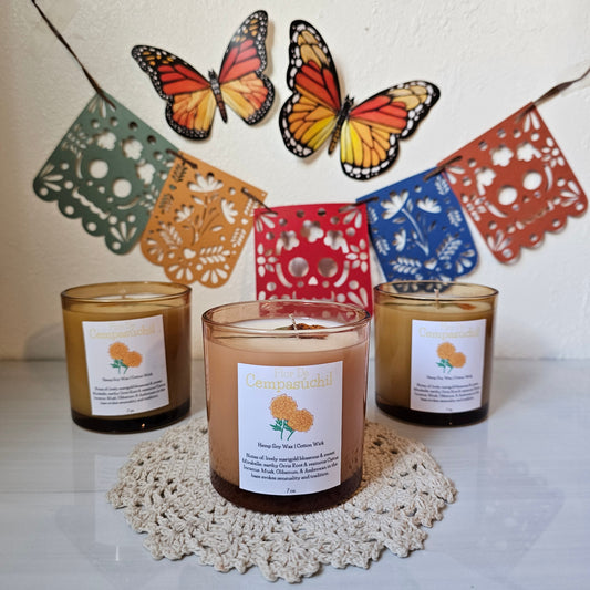 Flor De Cempasúchil - Dia De Meurtos Handcrafted Candle
