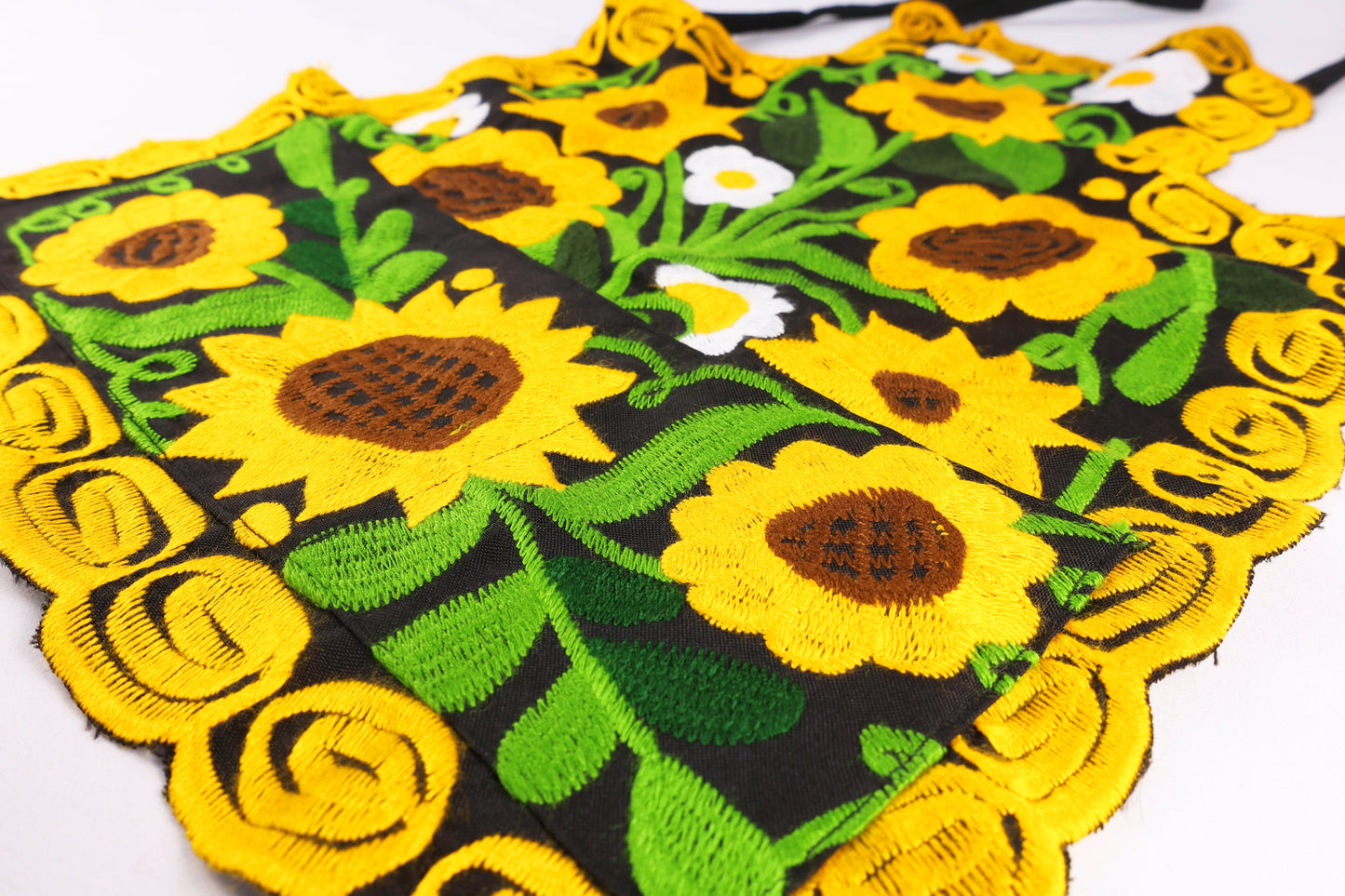 Embroidered Floral Apron 2 Pc Set - Juego Mandil Mama Hija