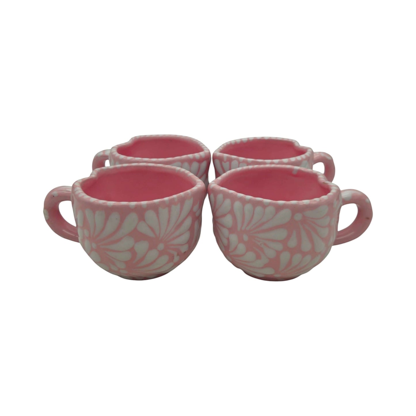 Talavera Heart Mug | Hand-Painted Pink Mexican Coffee Cup