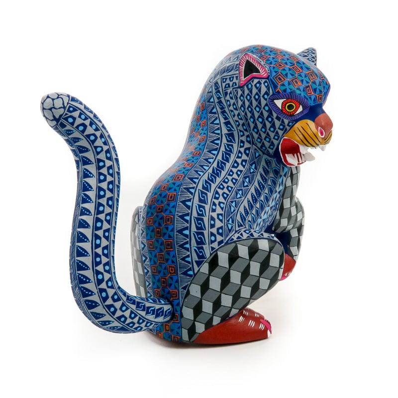 Ferocious Jaguar - Oaxacan Alebrije Wood Carving