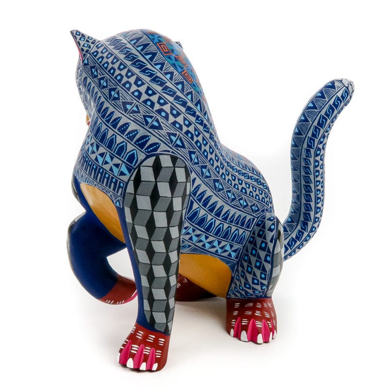 Ferocious Jaguar - Oaxacan Alebrije Wood Carving