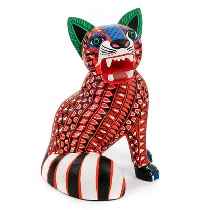 Fierce Jaguar - Oaxacan Alebrije Wood Carving