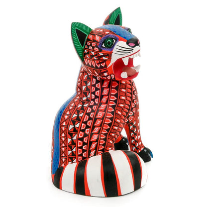 Fierce Jaguar - Oaxacan Alebrije Wood Carving