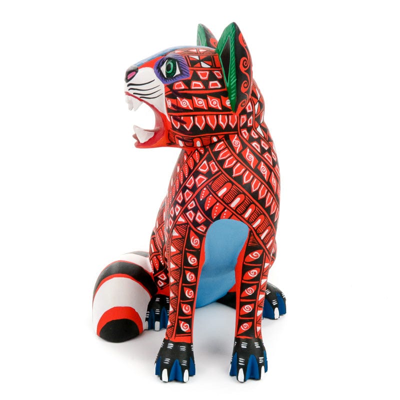 Fierce Jaguar - Oaxacan Alebrije Wood Carving