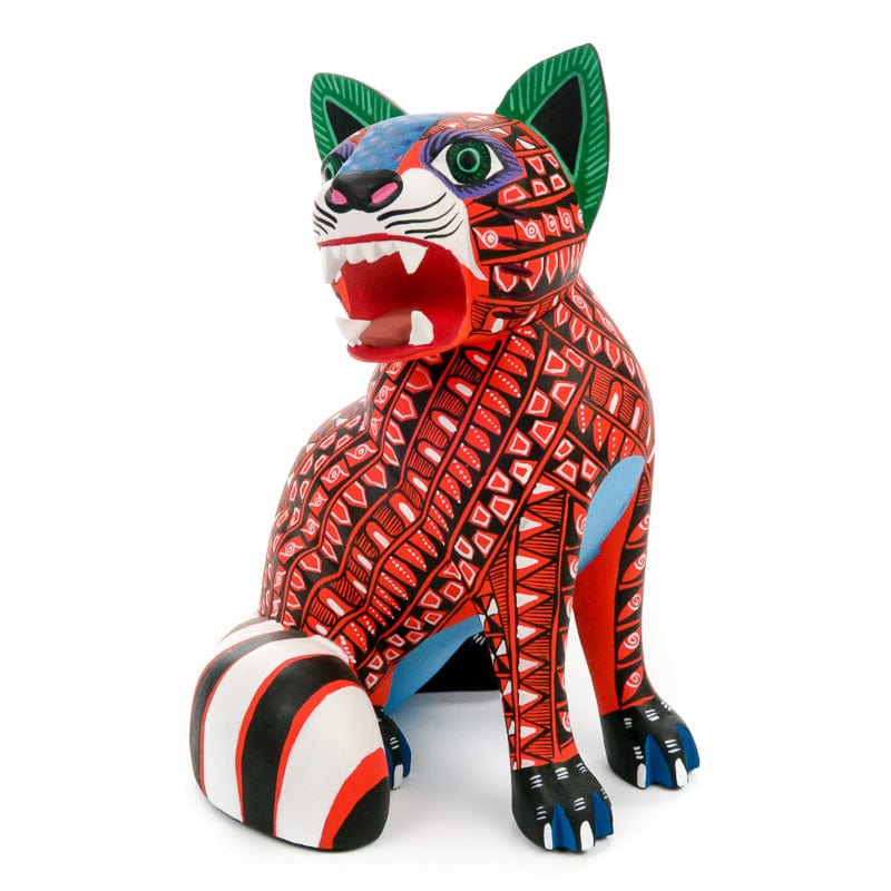Fierce Jaguar - Oaxacan Alebrije Wood Carving