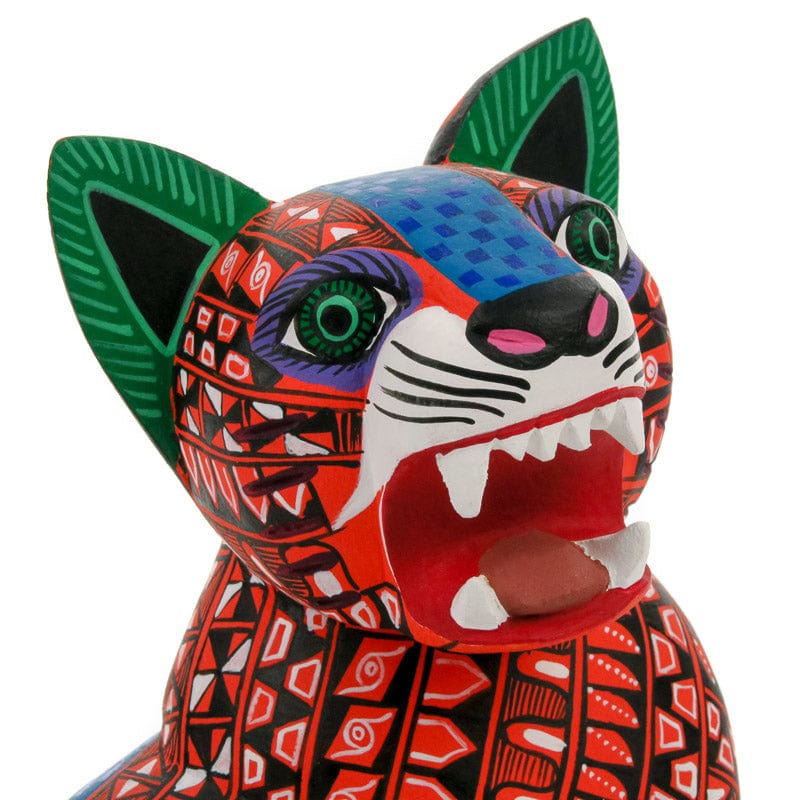 Fierce Jaguar - Oaxacan Alebrije Wood Carving
