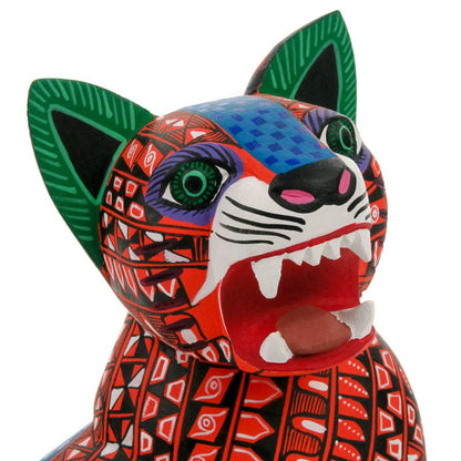 Fierce Jaguar - Oaxacan Alebrije Wood Carving
