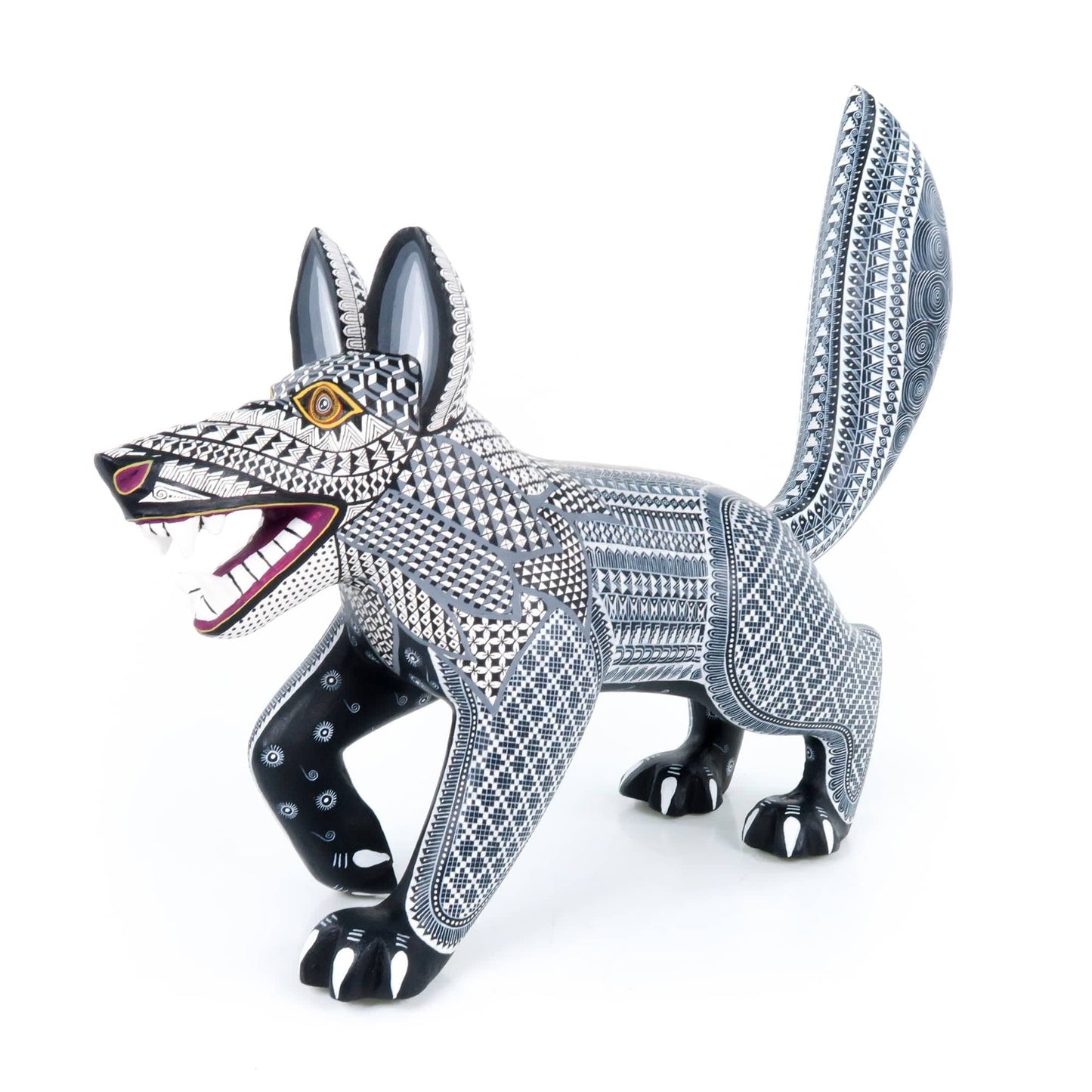 Fierce Wolf - Oaxacan Alebrije Wood Carving