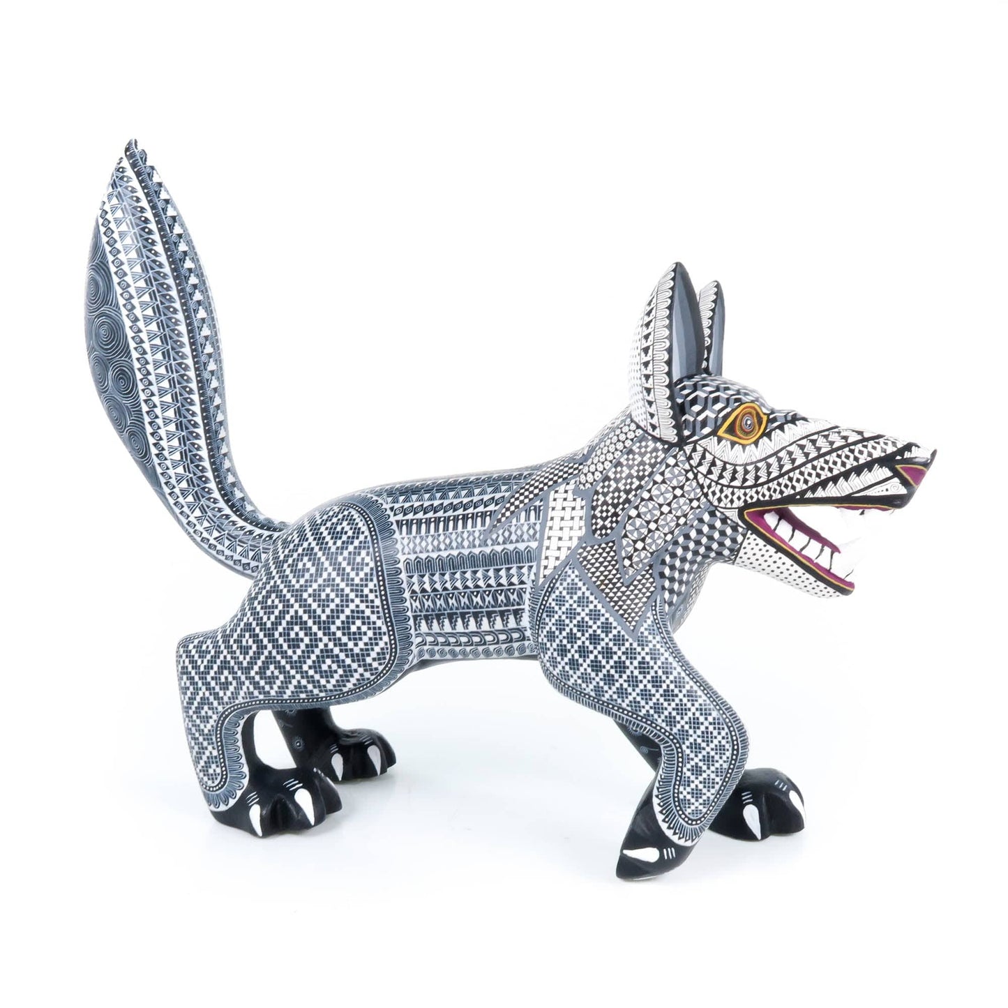 Fierce Wolf - Oaxacan Alebrije Wood Carving