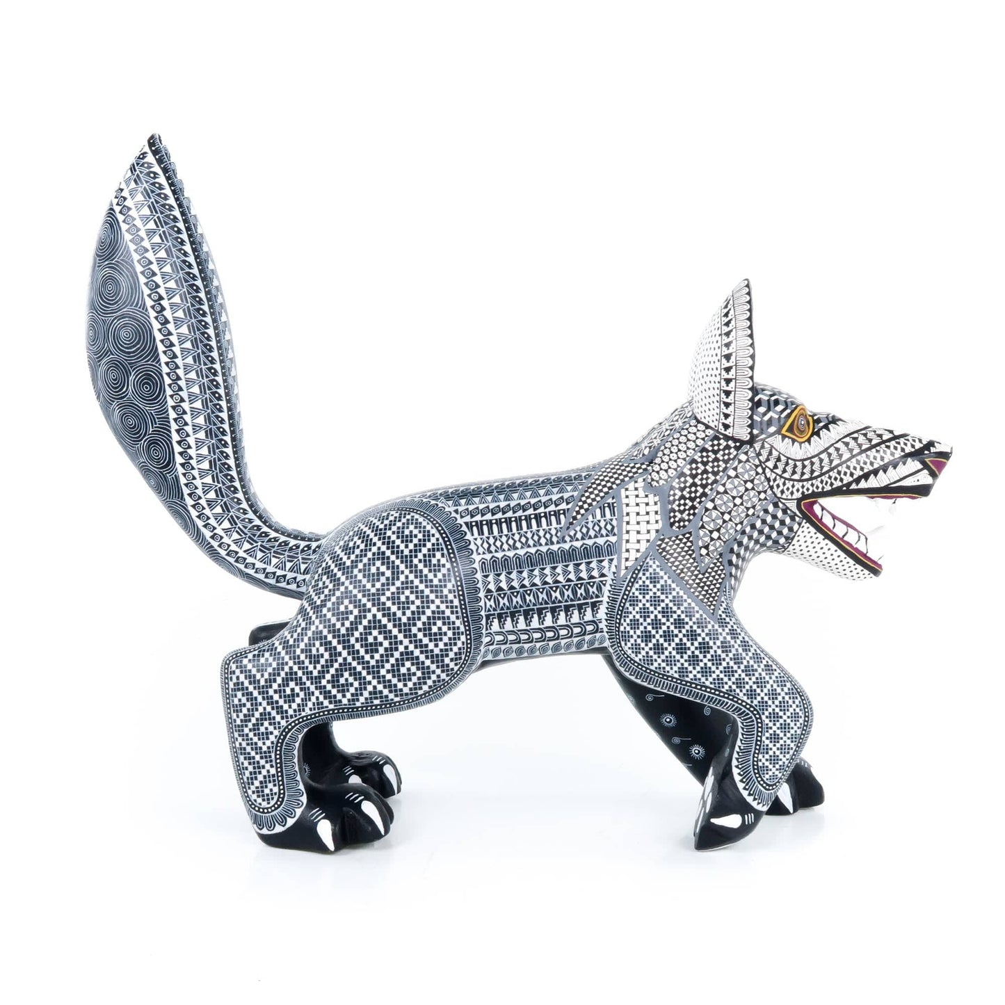Fierce Wolf - Oaxacan Alebrije Wood Carving