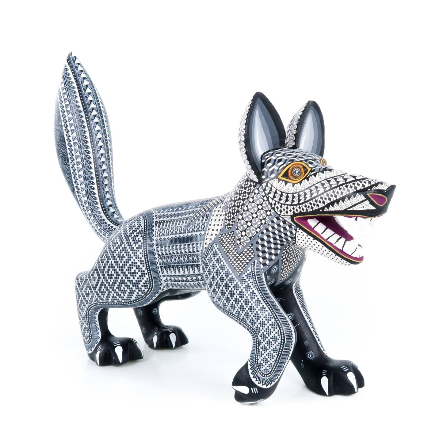 Fierce Wolf - Oaxacan Alebrije Wood Carving