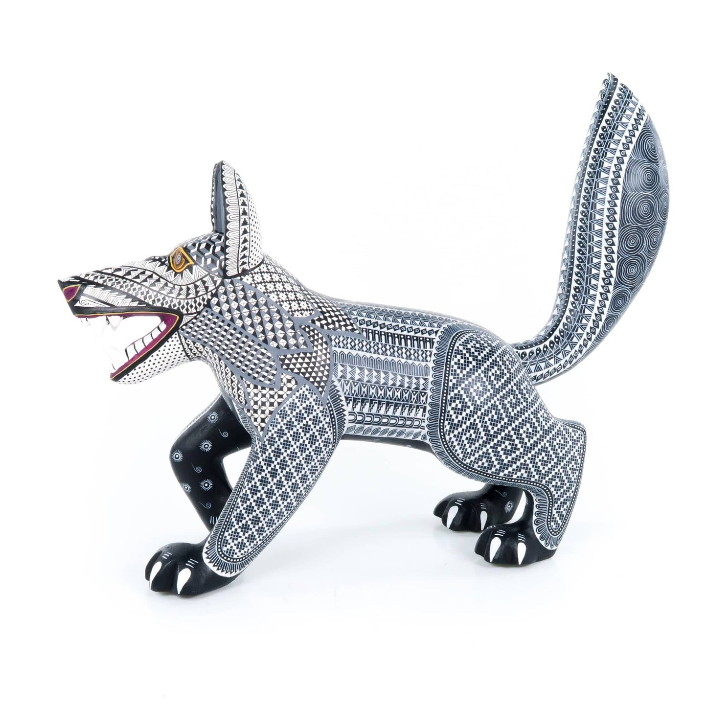 Fierce Wolf - Oaxacan Alebrije Wood Carving