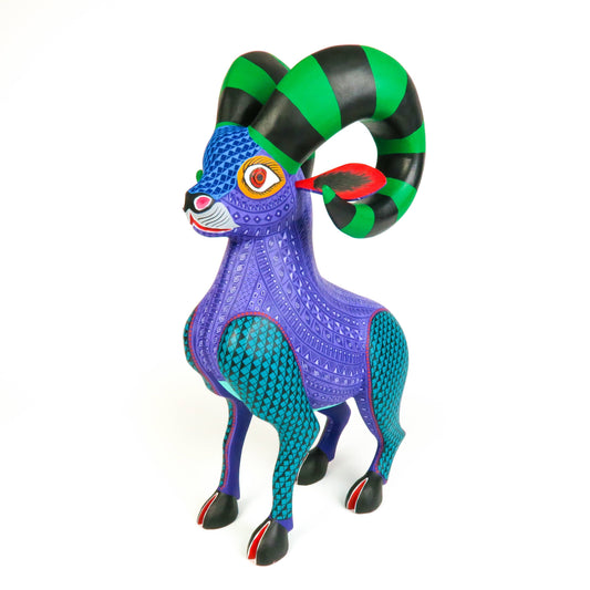 Large Beautiful Ram - Oaxacan Alebrije Wood Carving