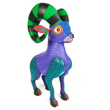 Large Beautiful Ram - Oaxacan Alebrije Wood Carving
