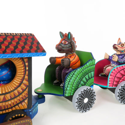Masterpiece Animal Train - Oaxacan Alebrije Wood Carving