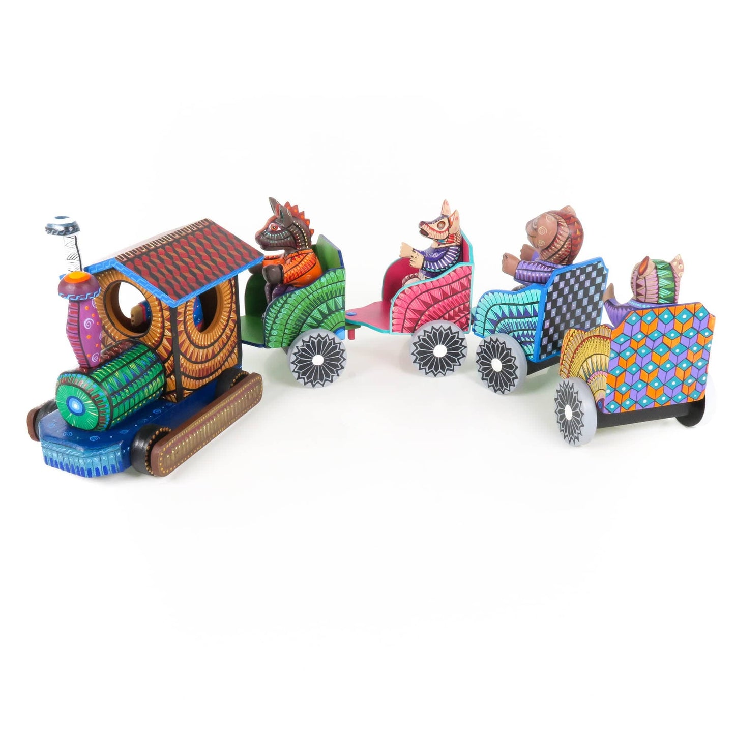 Masterpiece Animal Train - Oaxacan Alebrije Wood Carving