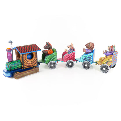 Masterpiece Animal Train - Oaxacan Alebrije Wood Carving