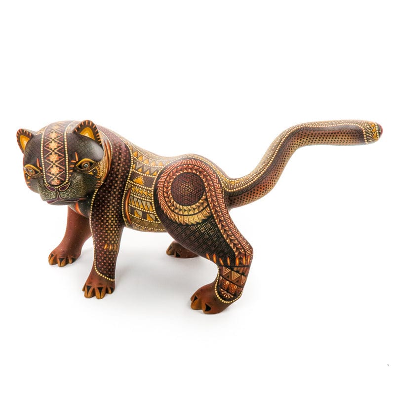 Masterpiece Fierce Jaguar - Oaxacan Alebrije Wood Carving - Nestor Melchor