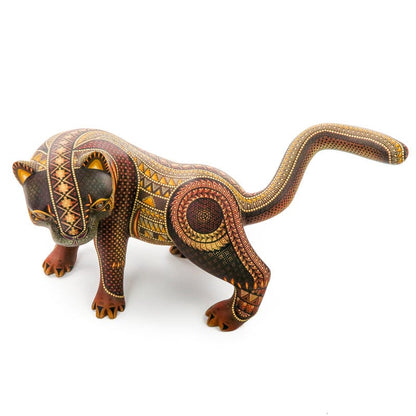 Masterpiece Fierce Jaguar - Oaxacan Alebrije Wood Carving - Nestor Melchor