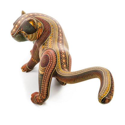 Masterpiece Fierce Jaguar - Oaxacan Alebrije Wood Carving - Nestor Melchor