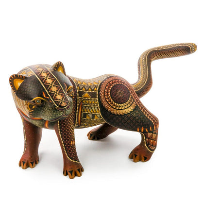 Masterpiece Fierce Jaguar - Oaxacan Alebrije Wood Carving - Nestor Melchor