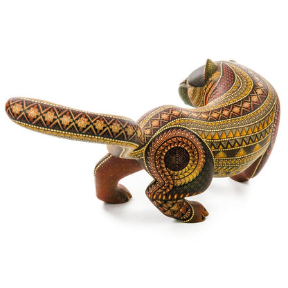 Masterpiece Fierce Jaguar - Oaxacan Alebrije Wood Carving - Nestor Melchor