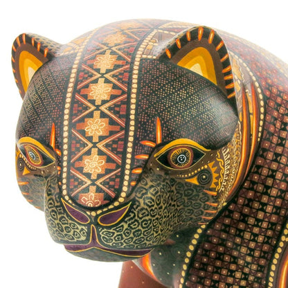 Masterpiece Fierce Jaguar - Oaxacan Alebrije Wood Carving - Nestor Melchor