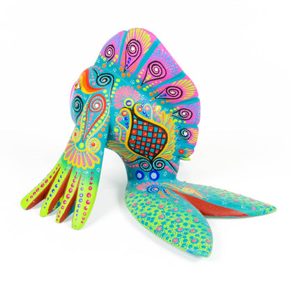 Turquoise Fish - Oaxacan Alebrije Wood Carving