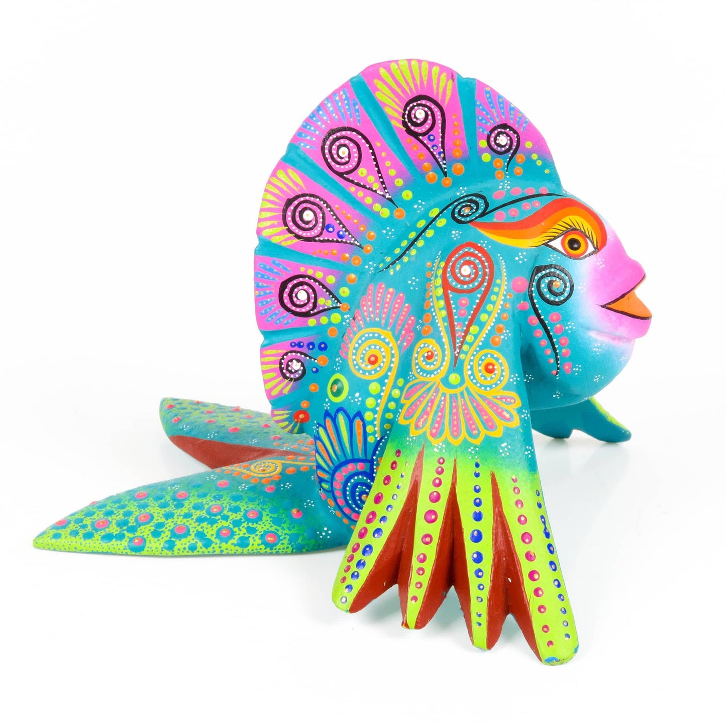 Turquoise Fish - Oaxacan Alebrije Wood Carving