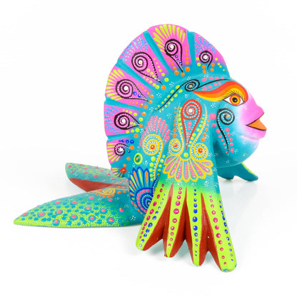 Turquoise Fish - Oaxacan Alebrije Wood Carving