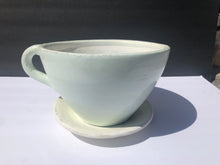 Load image into Gallery viewer, Terracota Saucer With Plant Pot Farmhouse Style Tea Cup Planter
