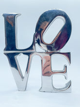 Load image into Gallery viewer, Love Sign Silver Free Standing Block Letter
