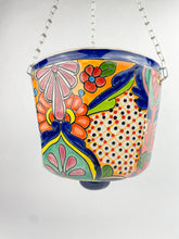 Load image into Gallery viewer, Talavera Hanging Planter Talavera Pottery With Metal Chain
