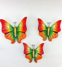 Load image into Gallery viewer, Butterfly Wall Hanging Mexican Wall Art 3pc Set

