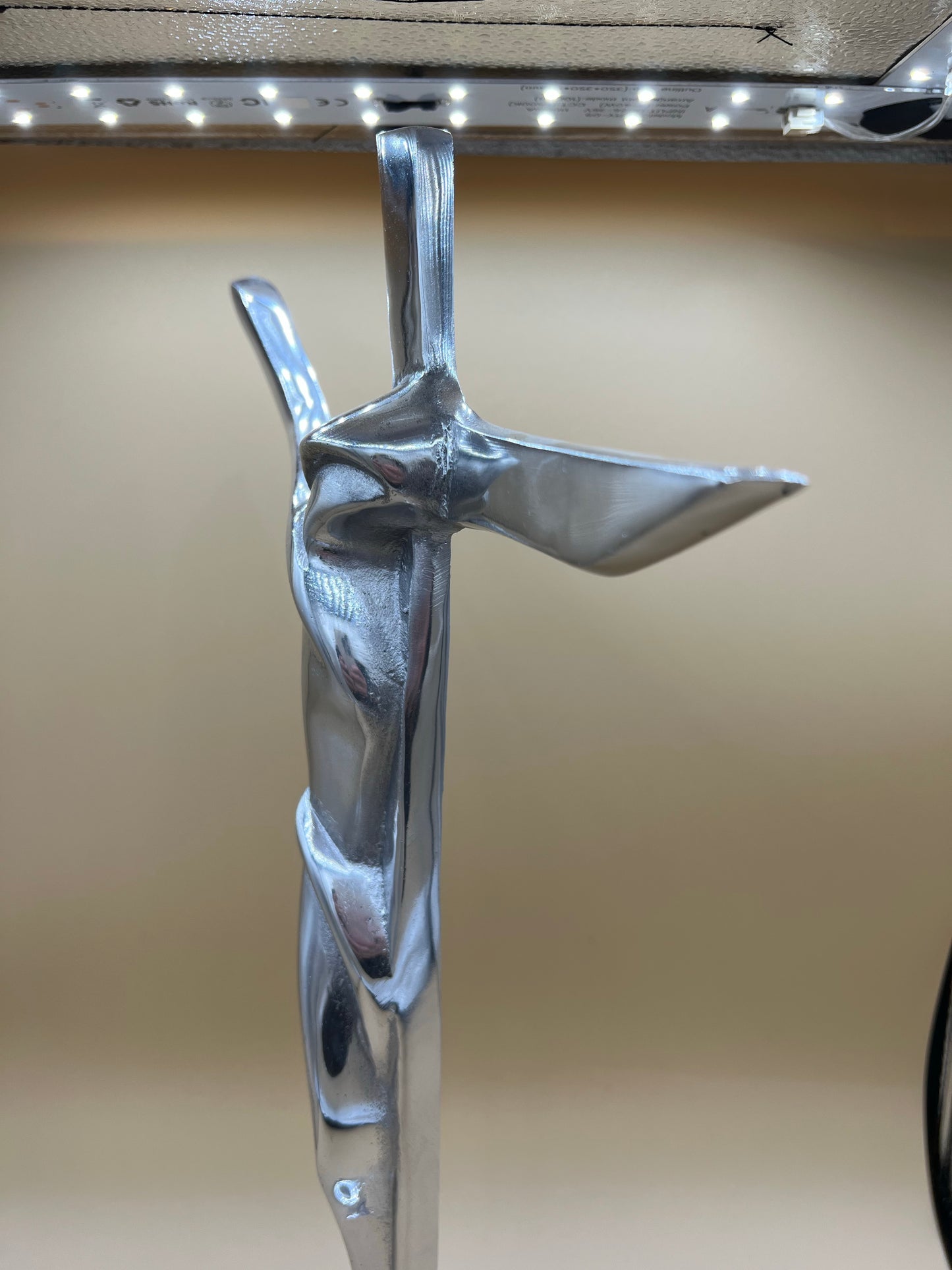 Standing Cross Metal Contemporary Christ Crucifix