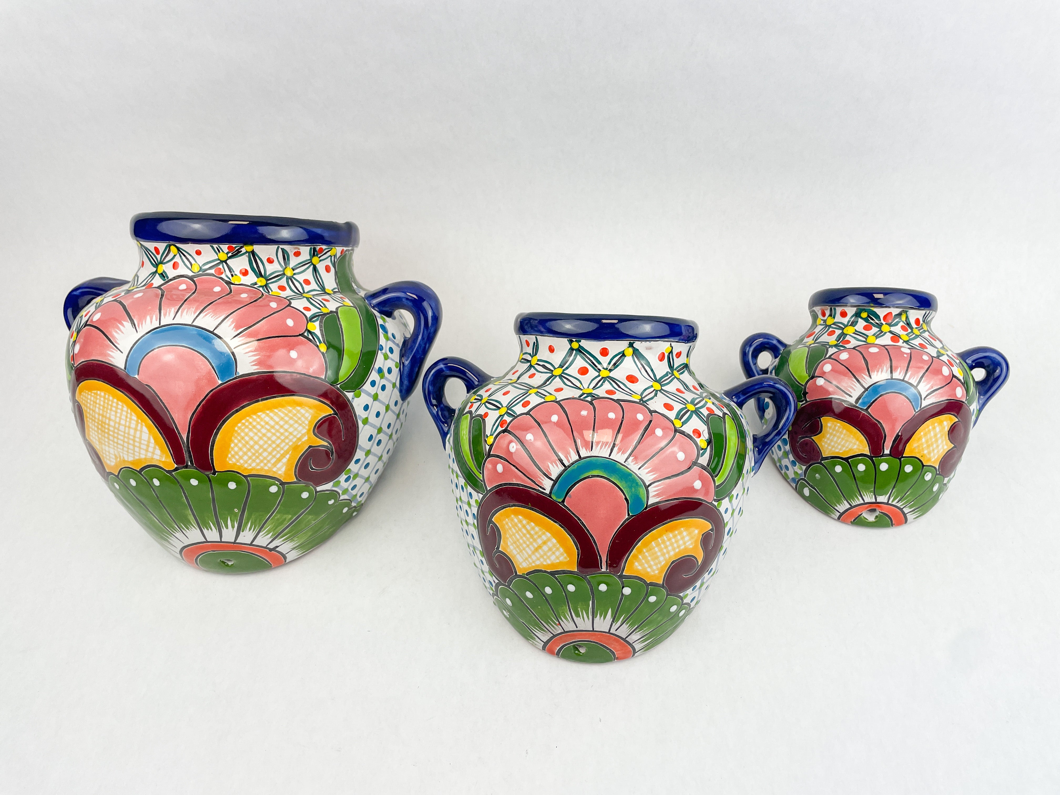 Talavera wall outlet pot