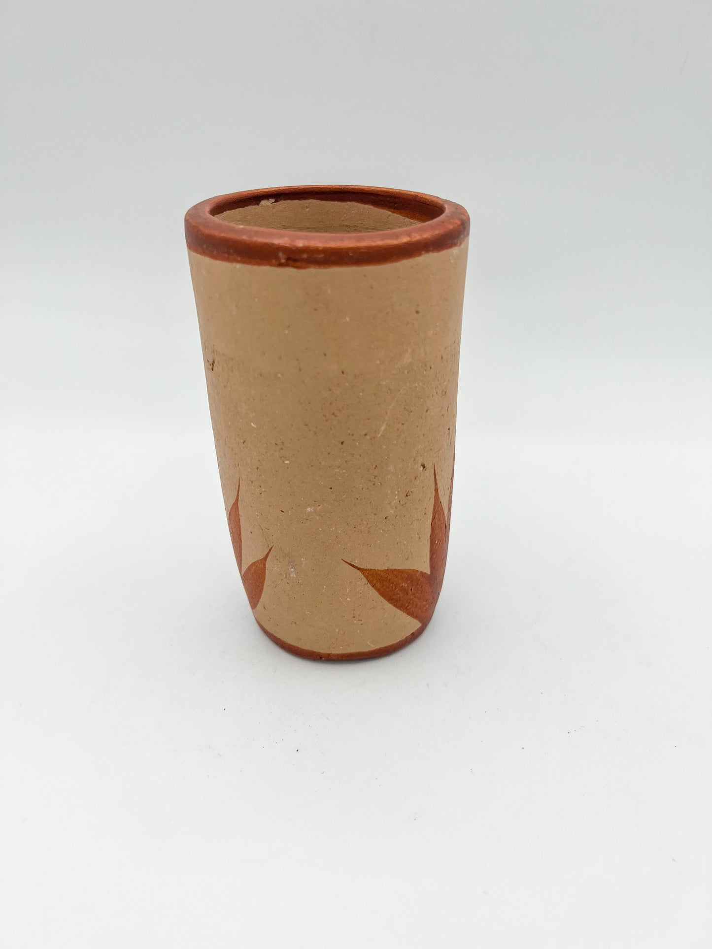 Terracotta Cups Mexican Clay Cups 2 Pc Set Traditional Mexican Clay Pottery