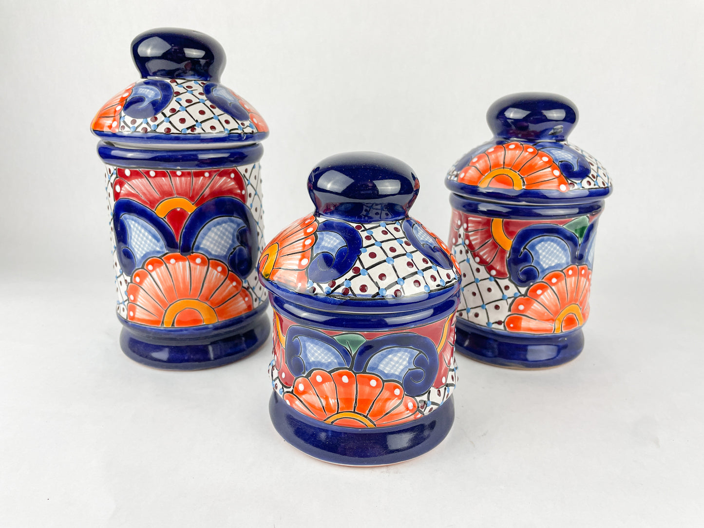 Talavera Canister Set 3 Pc Kitchen Canisters Cow Kitchen Decor