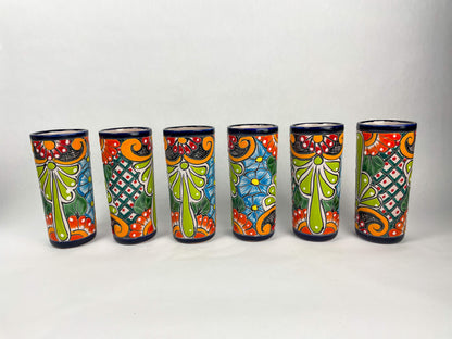 Talavera Water Pitcher Set 7 Pc Mexican Talavera pottery Pitcher With Tumblers