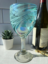Load image into Gallery viewer, Mexican Glassware 2 pc Set Blue Rim Glassware Mexican Blown Glassware
