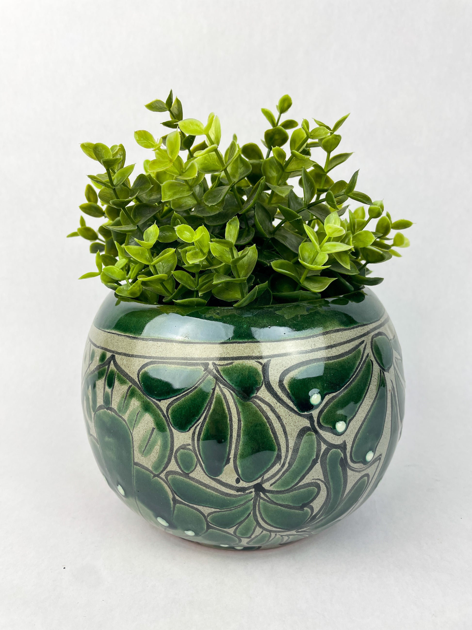 small round plant pots Talavera Flower Pot Small Planter Round Flower Pot